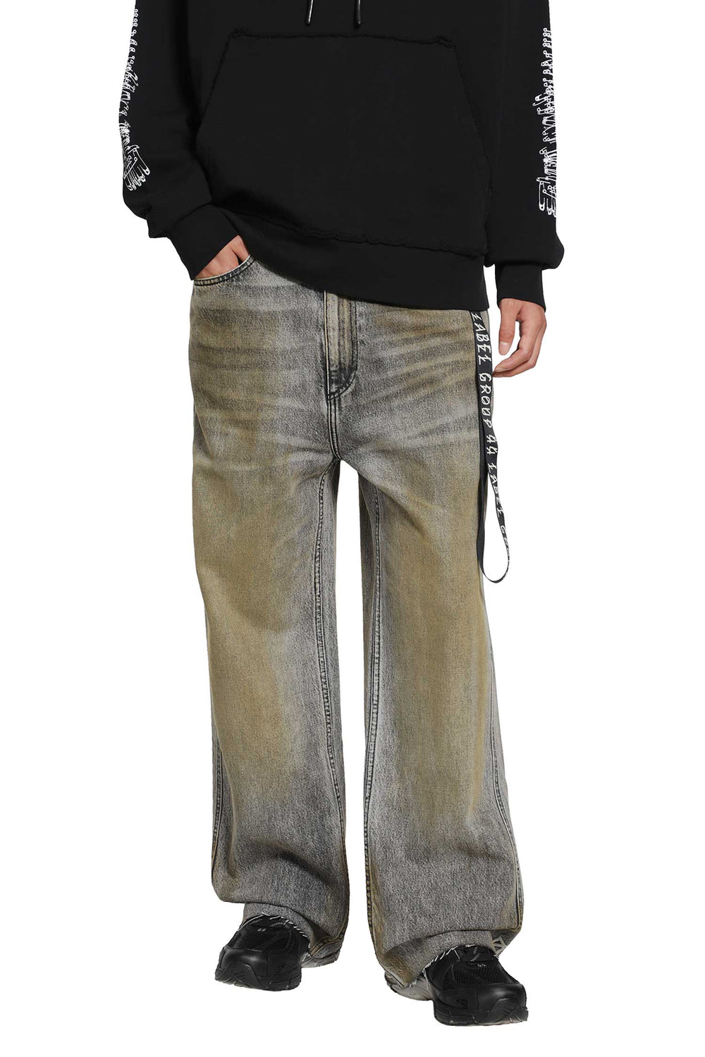 44 LABEL GROUP ''Drag me to Hell'' Soil Denim Pants man