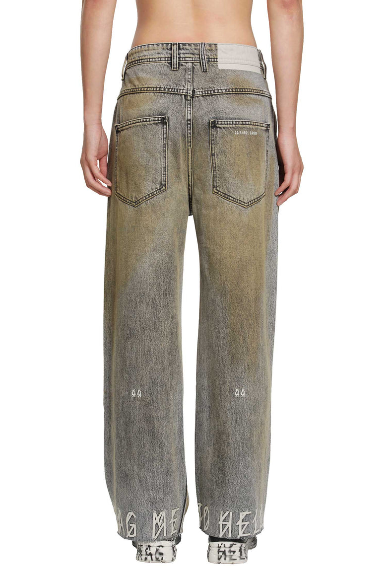 44 LABEL GROUP ''Drag me to Hell'' Soil Denim Pants man