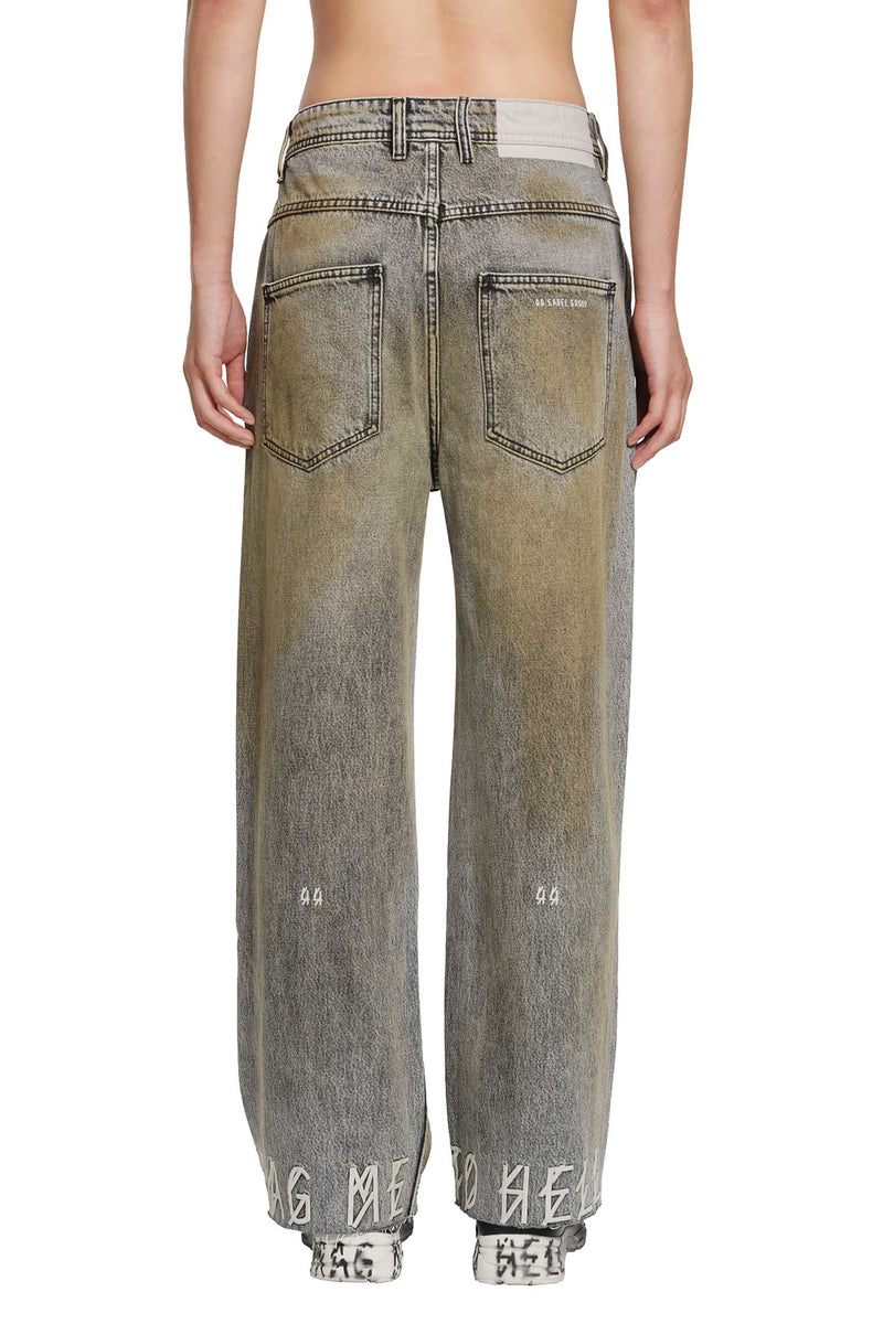 44 LABEL GROUP ''Drag me to Hell'' Soil Denim Pants man