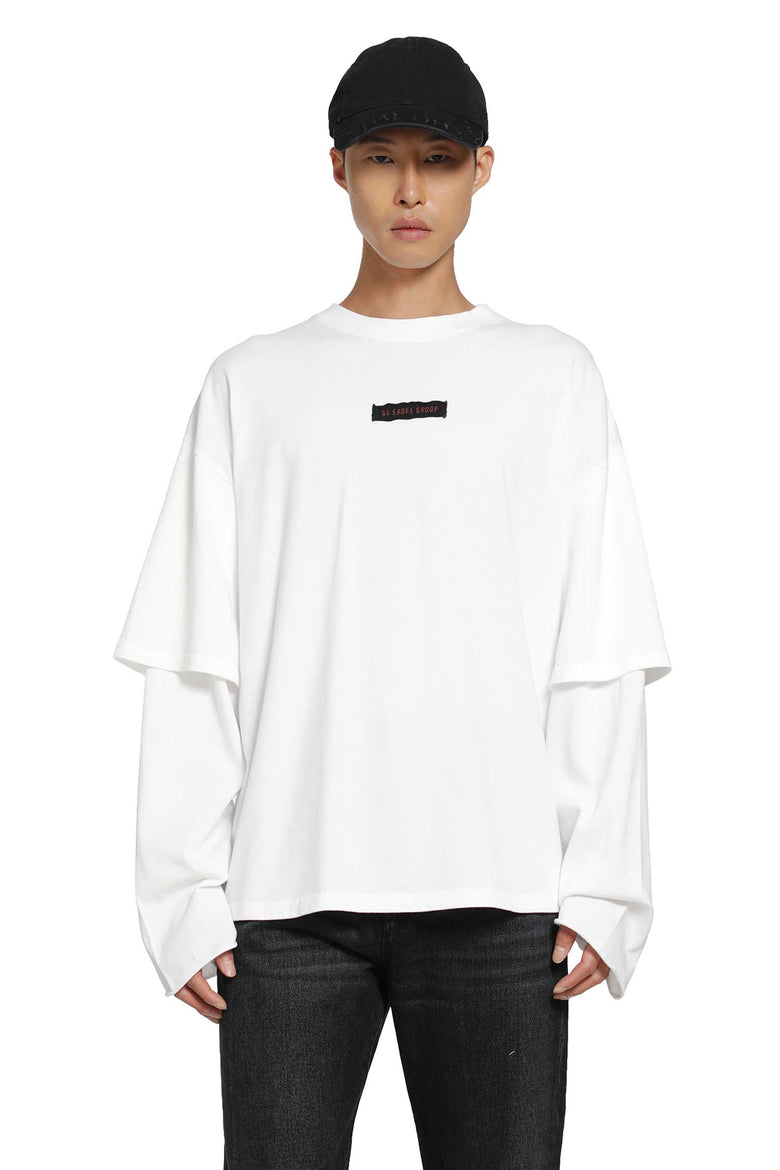 44 LABEL GROUP Layered Sleeve Graphic T-Shirt man