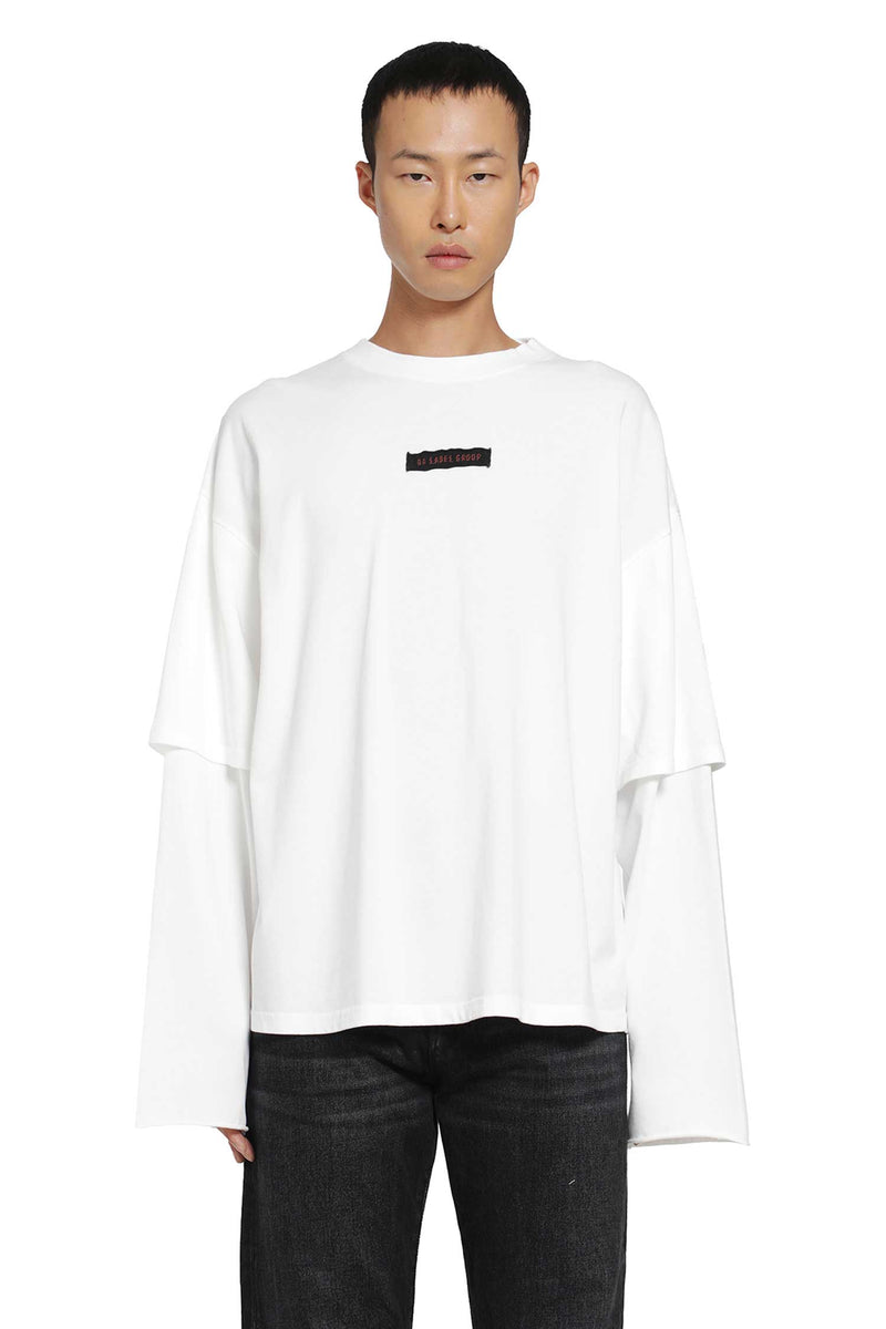 44 LABEL GROUP Layered Sleeve Graphic T-Shirt man
