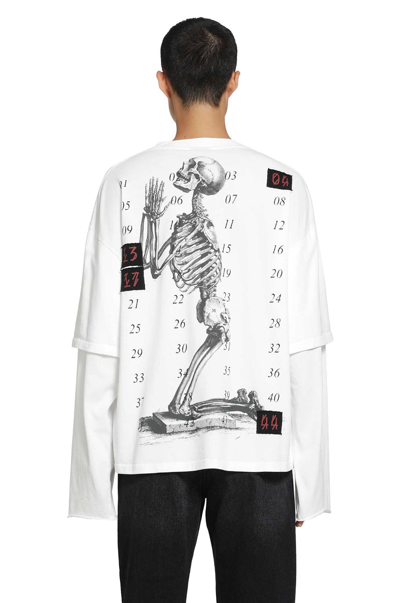 44 LABEL GROUP Layered Sleeve Graphic T-Shirt man