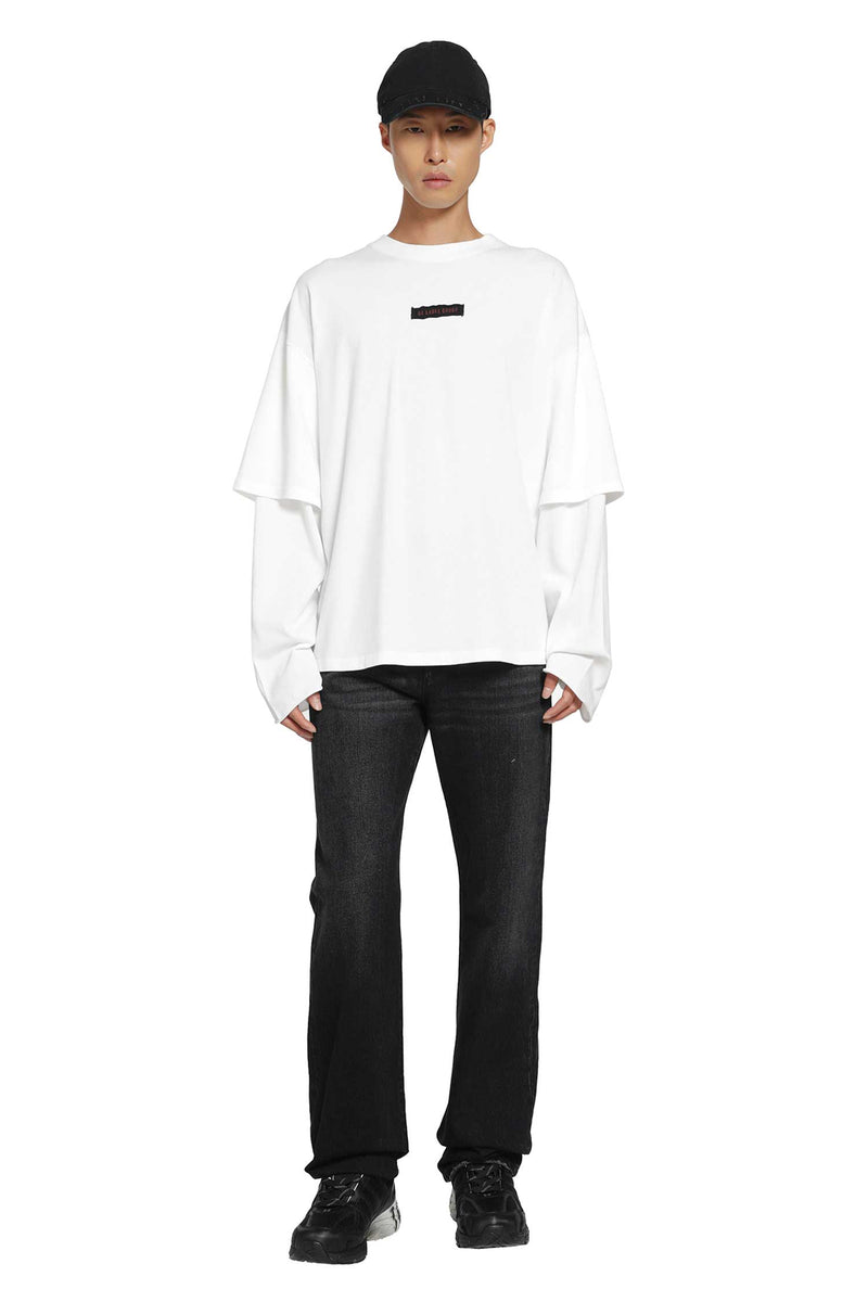 44 LABEL GROUP Layered Sleeve Graphic T-Shirt man