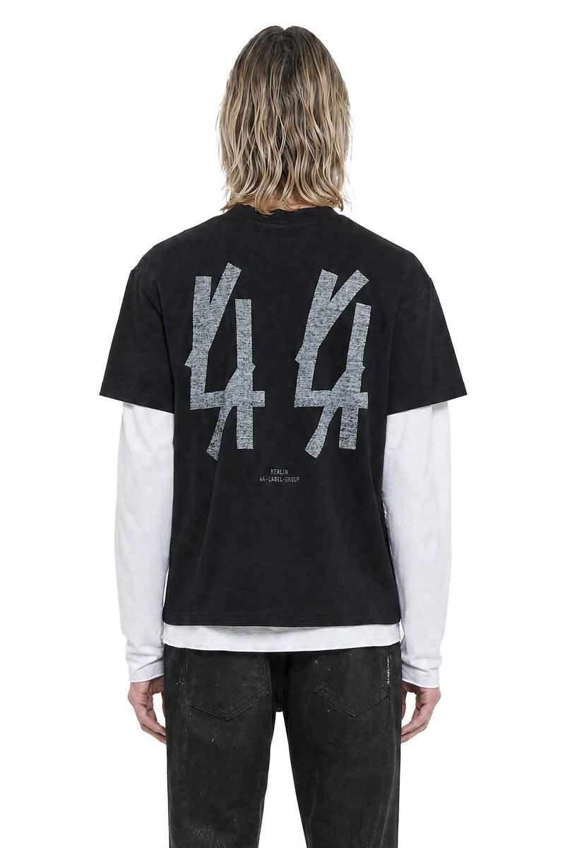 44 LABEL GROUP Burnt Label Double Long Sleeve T-Shirt man