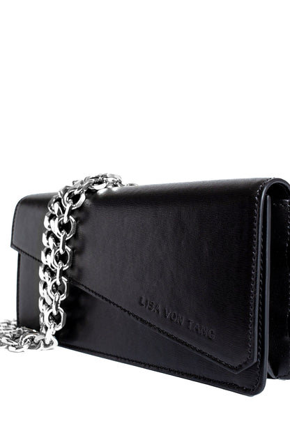 LISA VON TANG WOMAN BLACK CROSSBODY BAGS