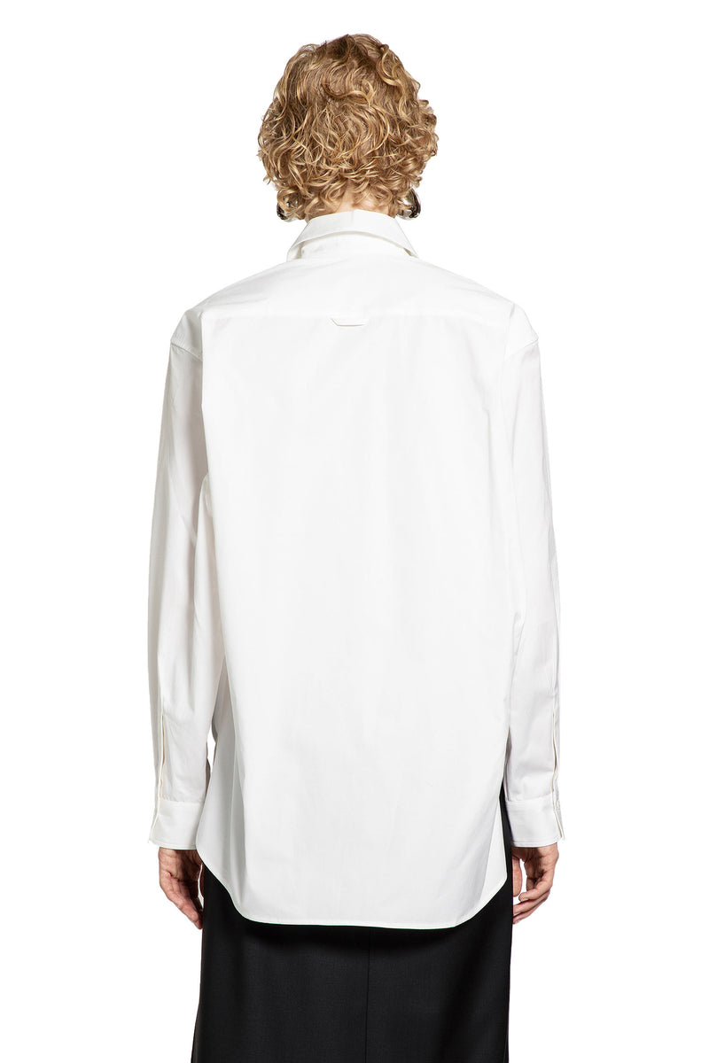 Poplin Shirt with Draped Sides - Antonioli.eu