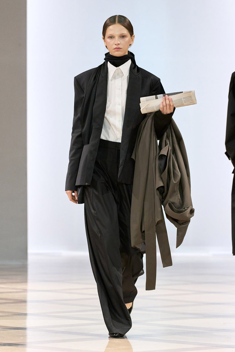 Poplin Shirt with Draped Sides - Antonioli.eu