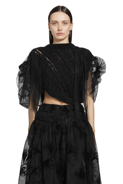 Francisca Pleated Hand-Knit Vest