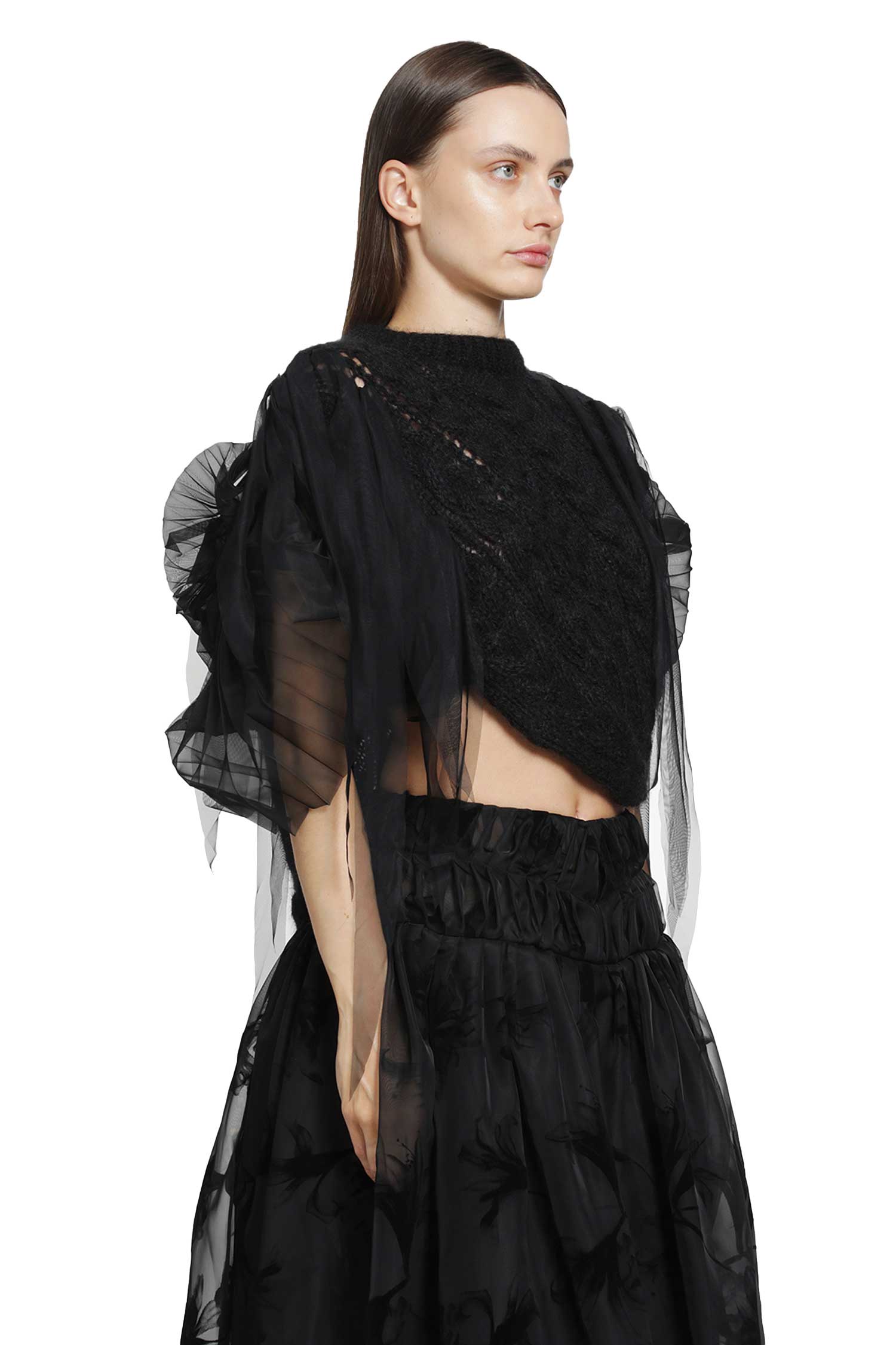 Francisca Pleated Hand-Knit Vest