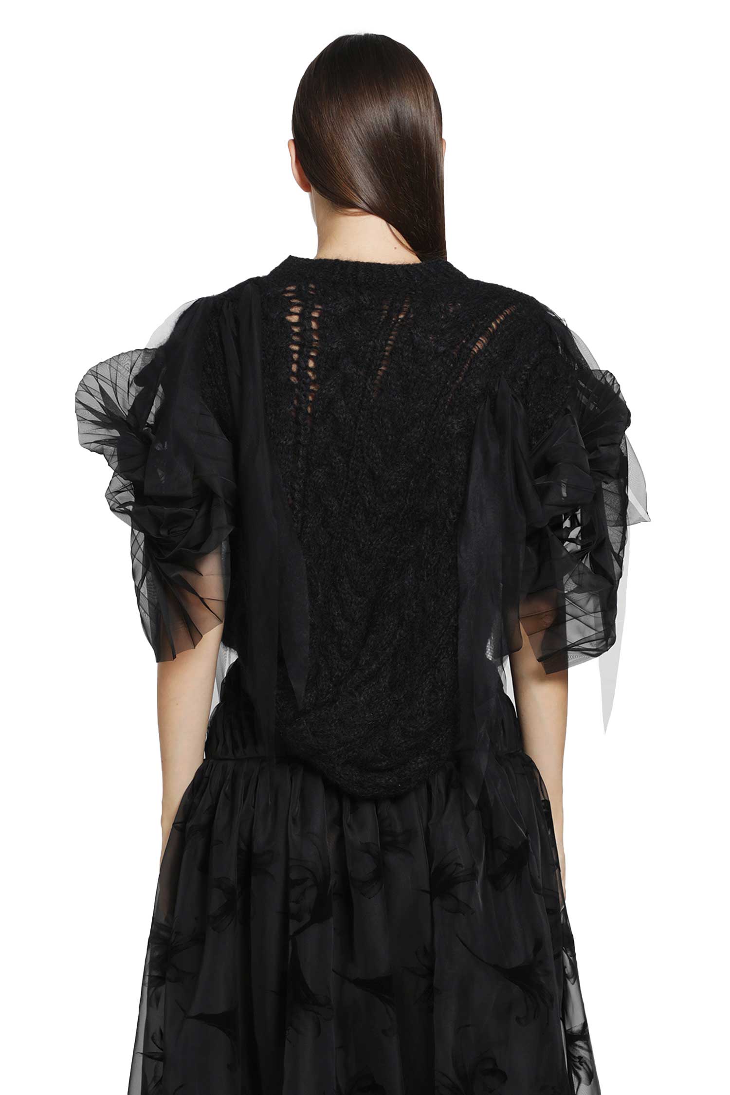 PAULINE DUJANCOURT Francisca Pleated Hand-Knit Vest woman