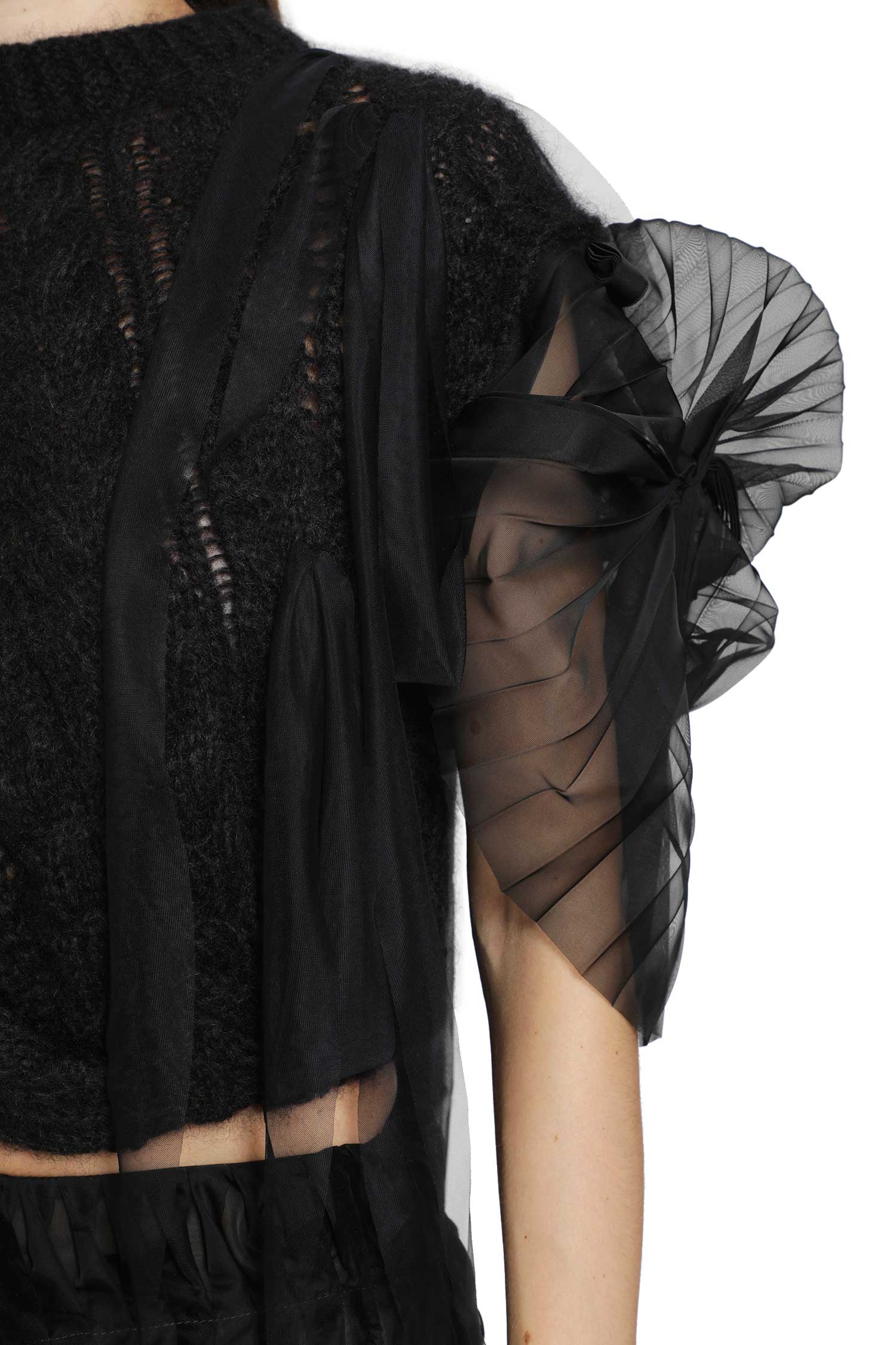 PAULINE DUJANCOURT Francisca Pleated Hand-Knit Vest woman