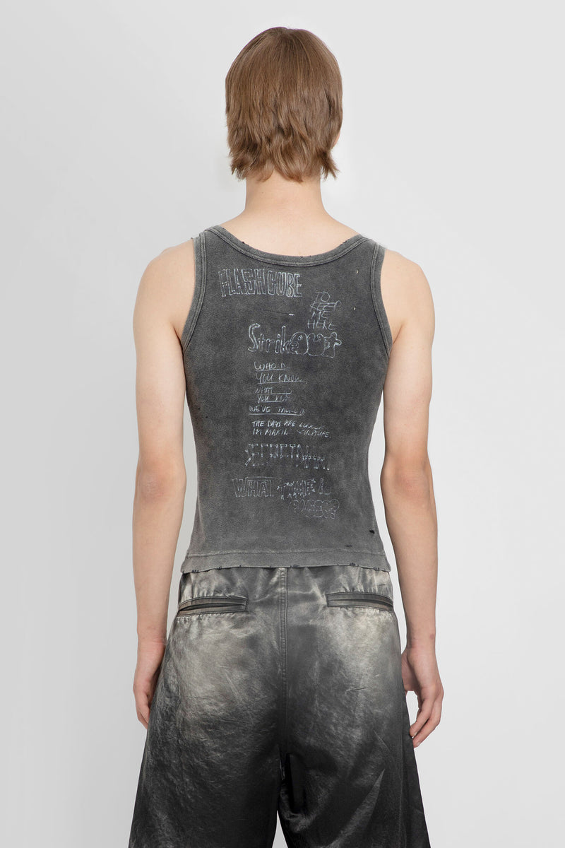 MAISON MIHARA YASUHIRO MAN GREY TANK TOPS - MAISON MIHARA YASUHIRO