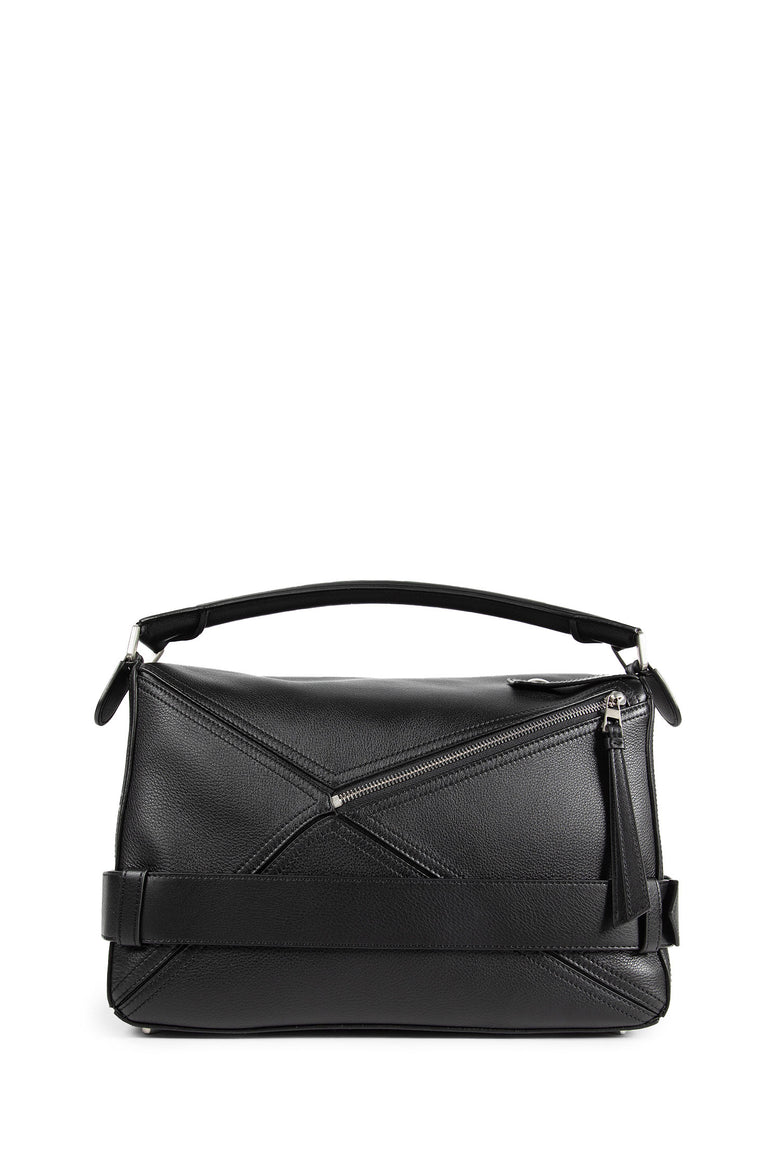Large Puzzle Biker Bag in Shiny Calfskin