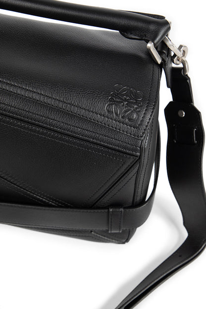 Large Puzzle Biker Bag in Shiny Calfskin