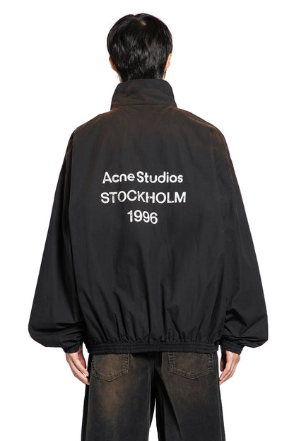 Washed Logo Zipper Jacket