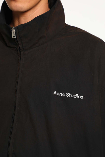 Washed Logo Zipper Jacket