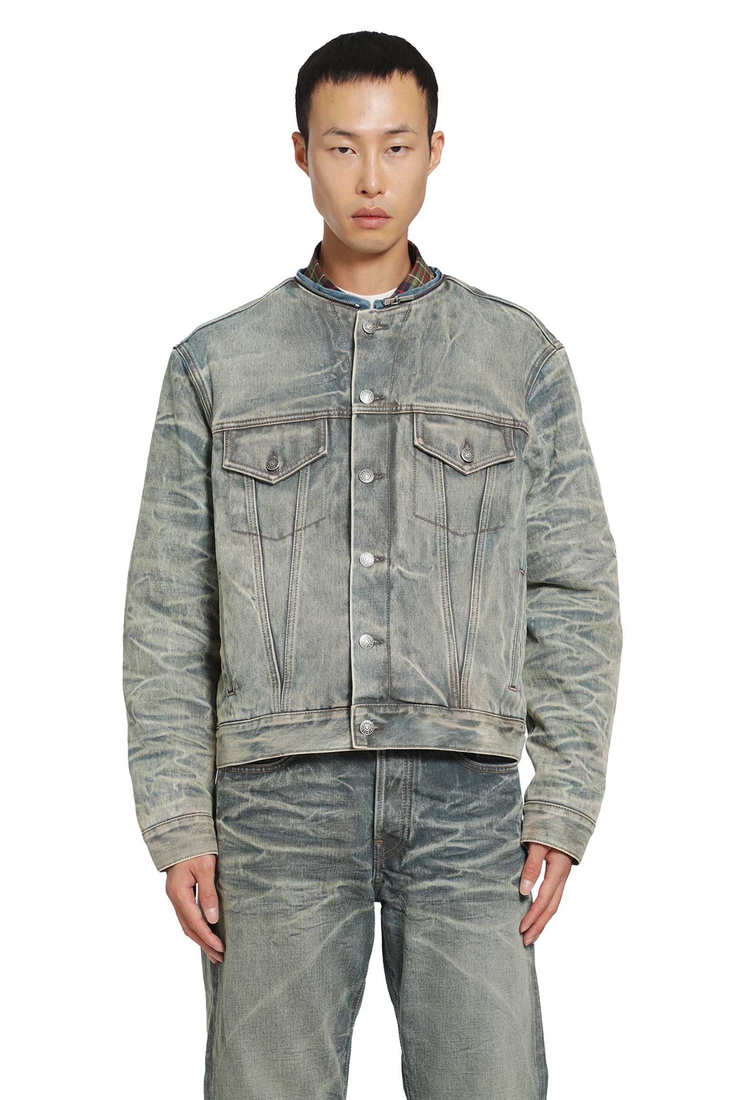 Shearling Collar Denim Jacket