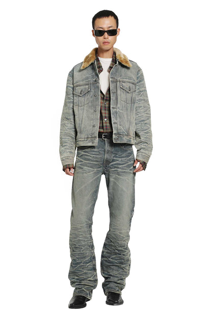 Shearling Collar Denim Jacket
