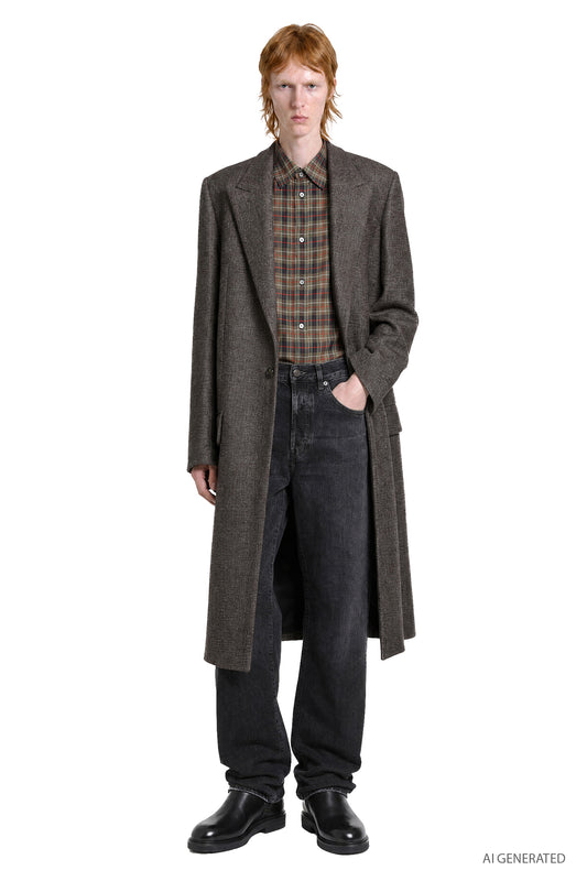 Wool Single-Breasted Coat