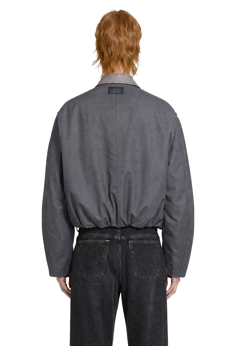 ACNE STUDIOS Leather Collar Bomber Jacket man