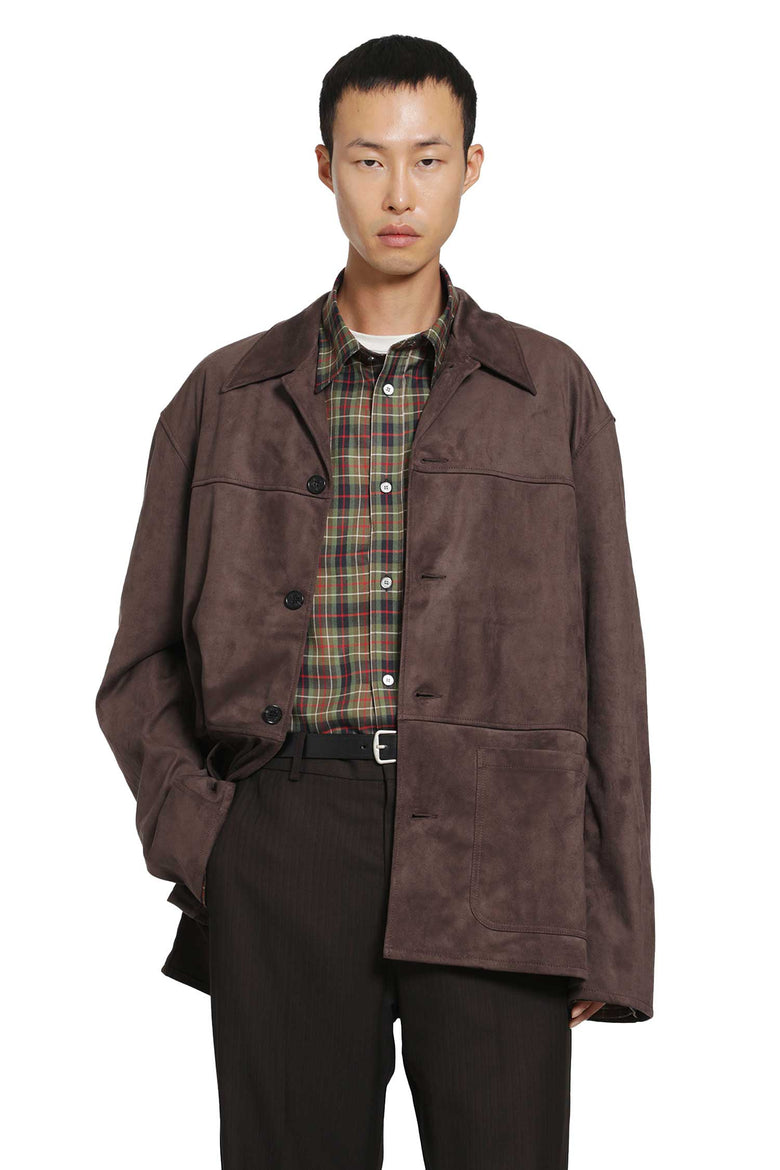 ACNE STUDIOS Faux Suede Overshirt man