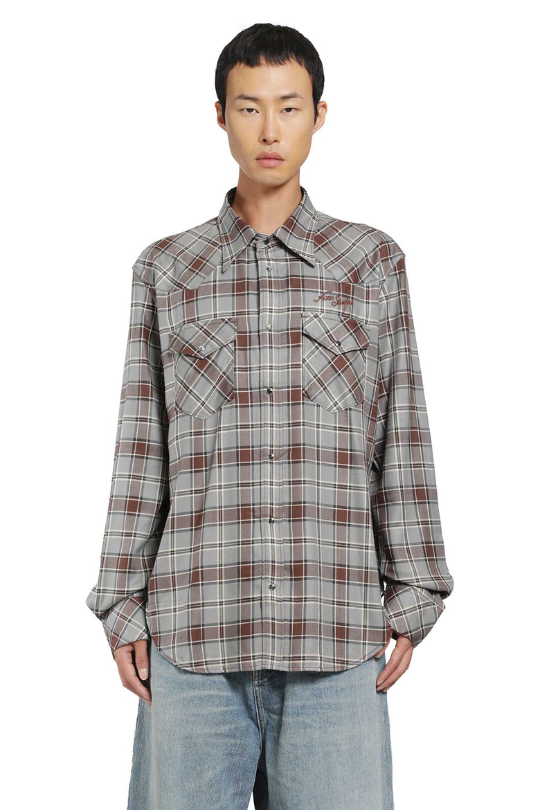 
              ACNE STUDIOS Flannel Check Button-Up Shirt man
            