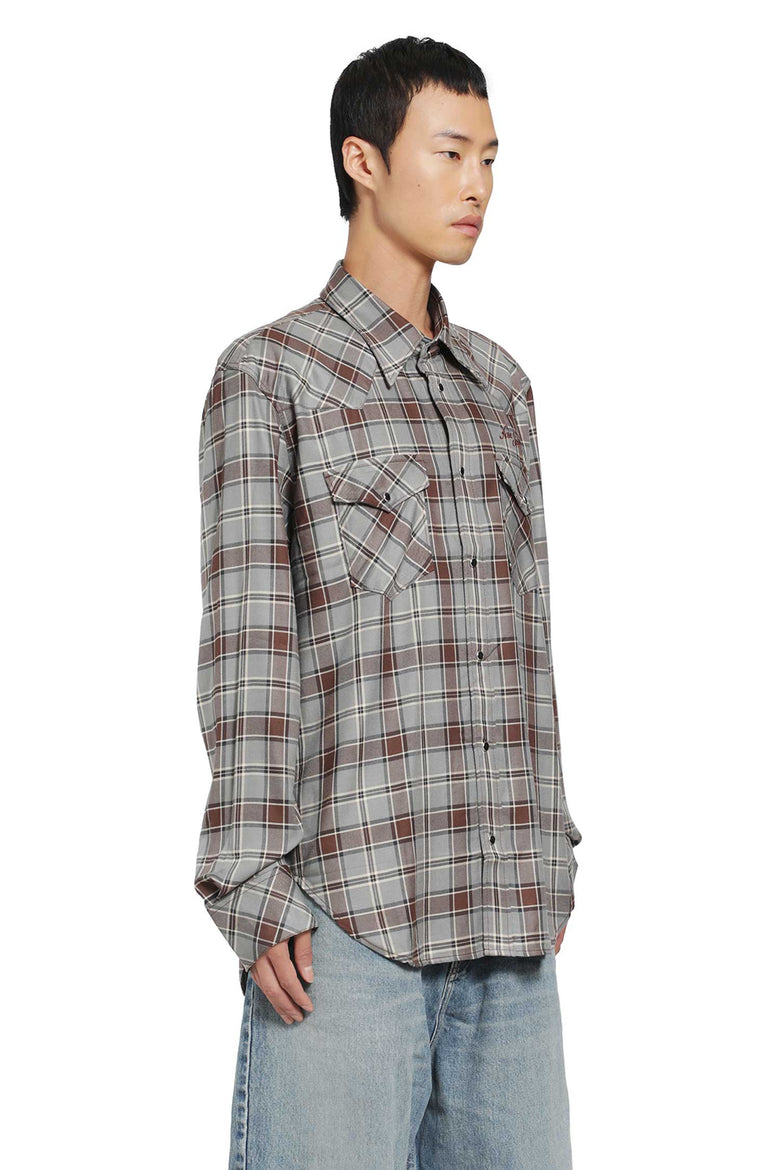 
              ACNE STUDIOS Flannel Check Button-Up Shirt man
            