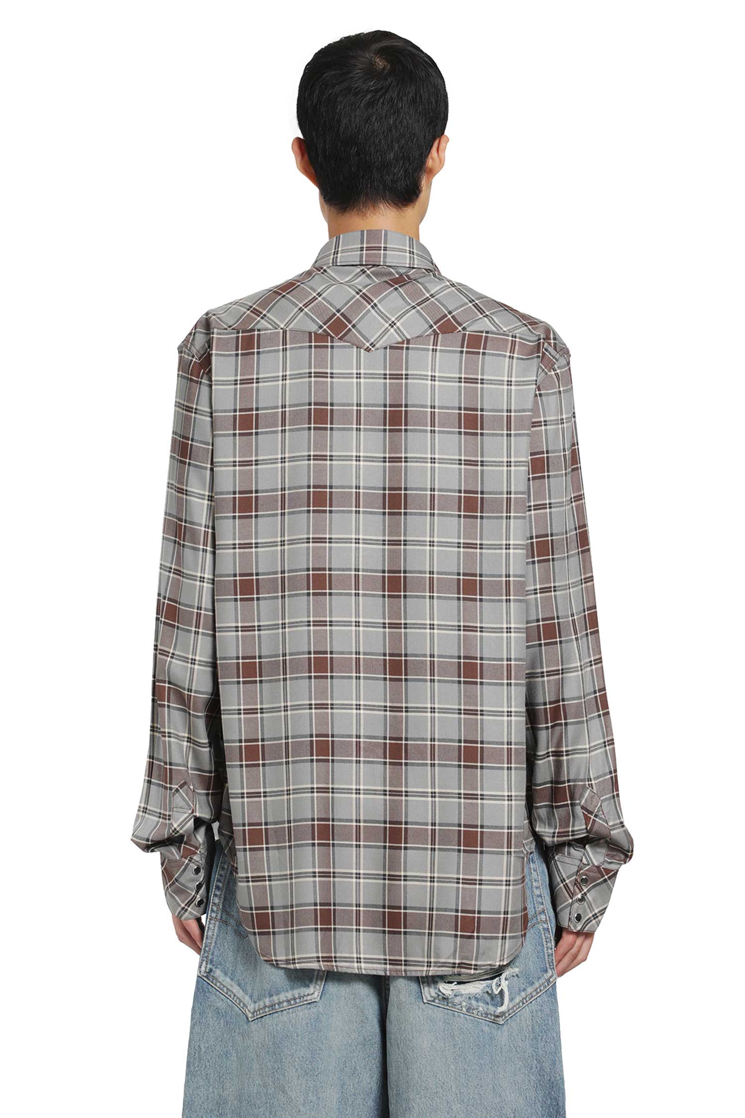 ACNE STUDIOS Flannel Check Button-Up Shirt man