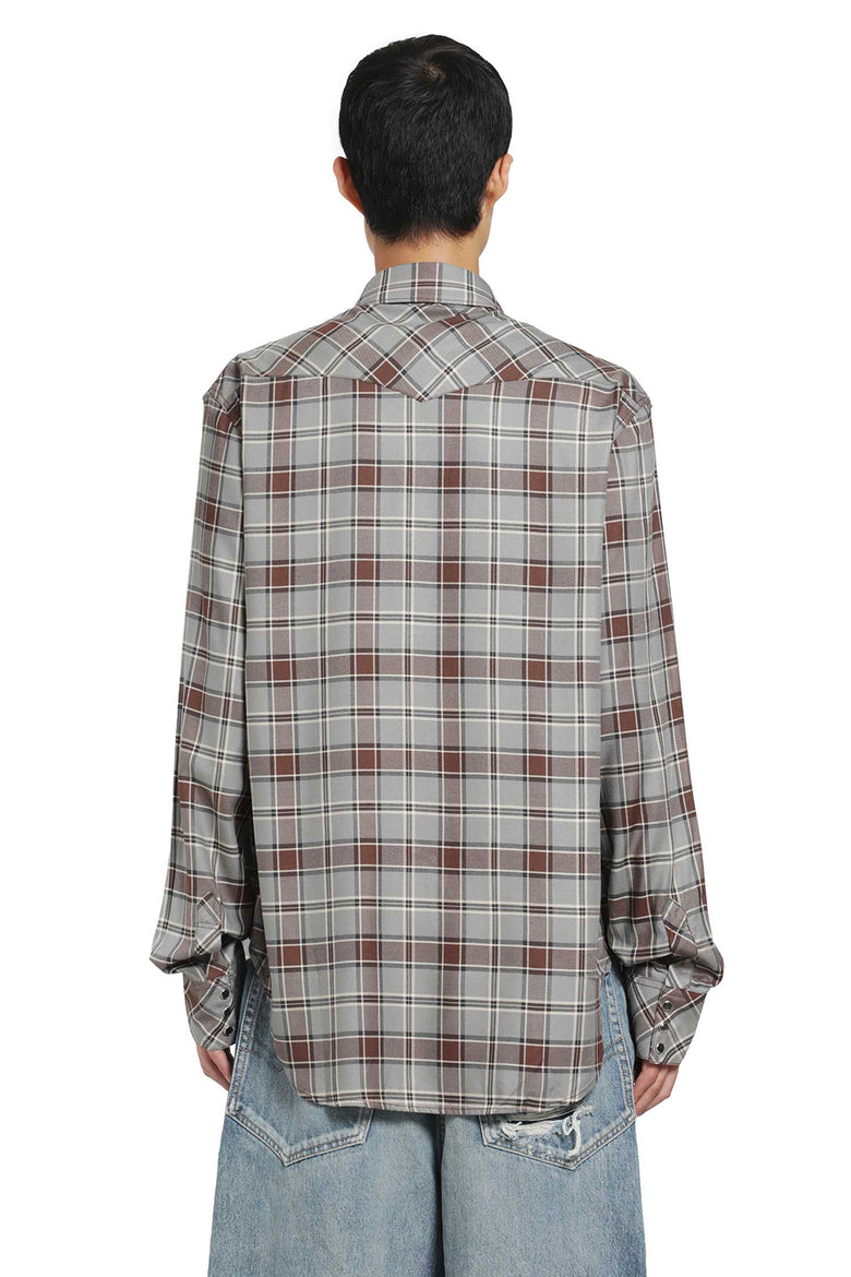 ACNE STUDIOS Flannel Check Button-Up Shirt man