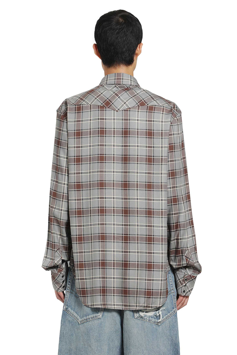 ACNE STUDIOS Flannel Check Button-Up Shirt man