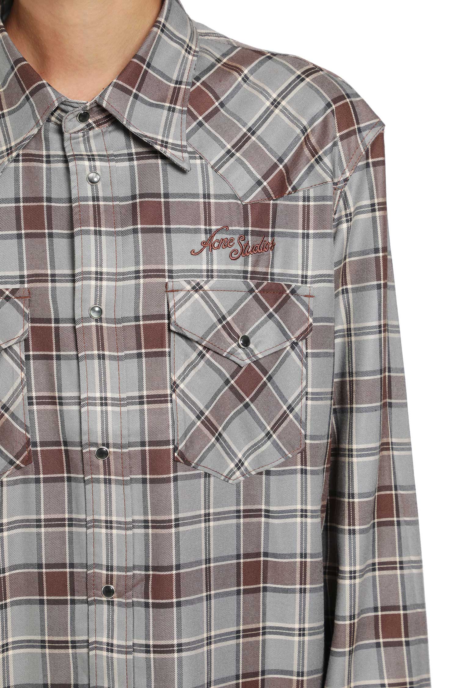 Flannel Check Button-Up Shirt