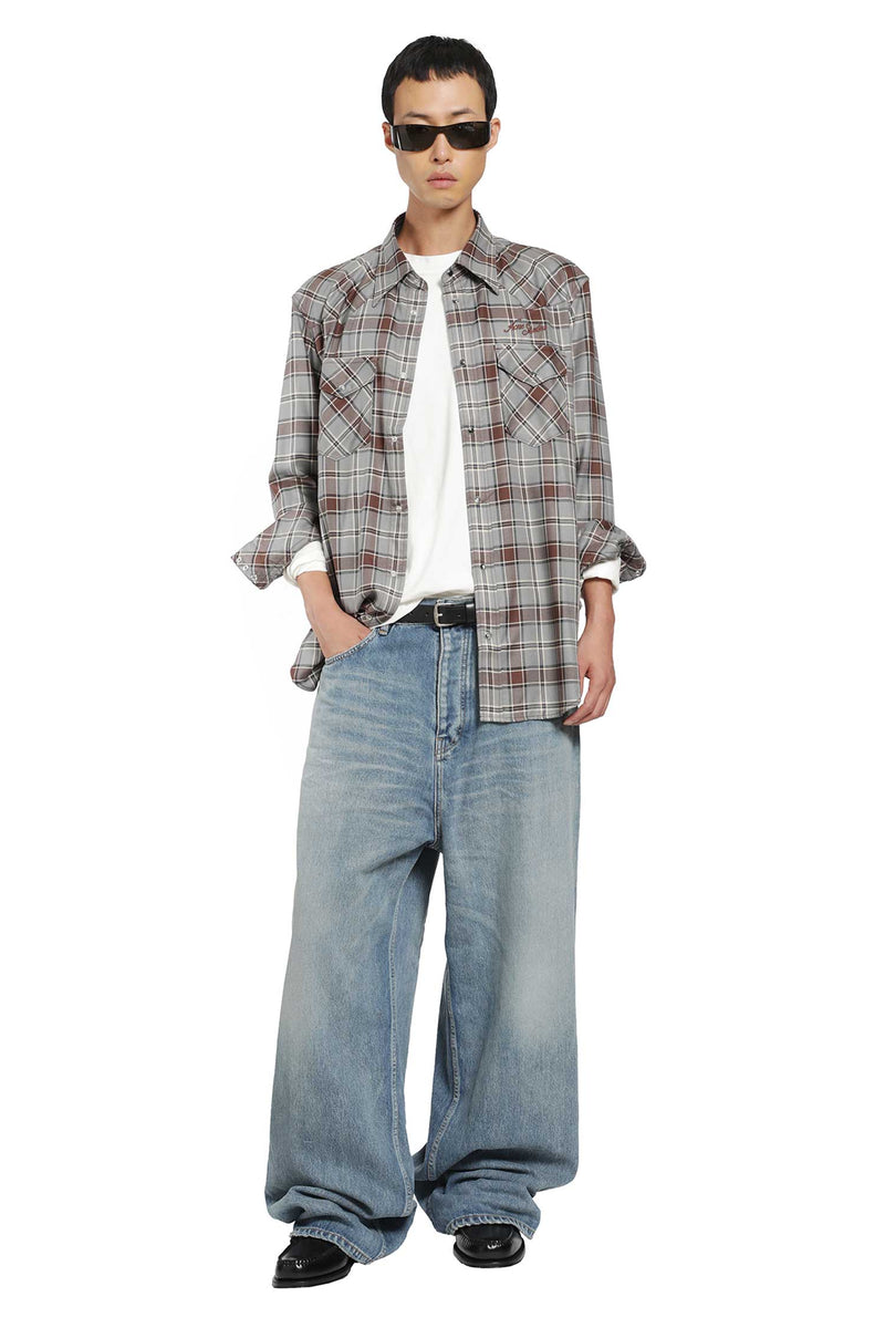 ACNE STUDIOS Flannel Check Button-Up Shirt man