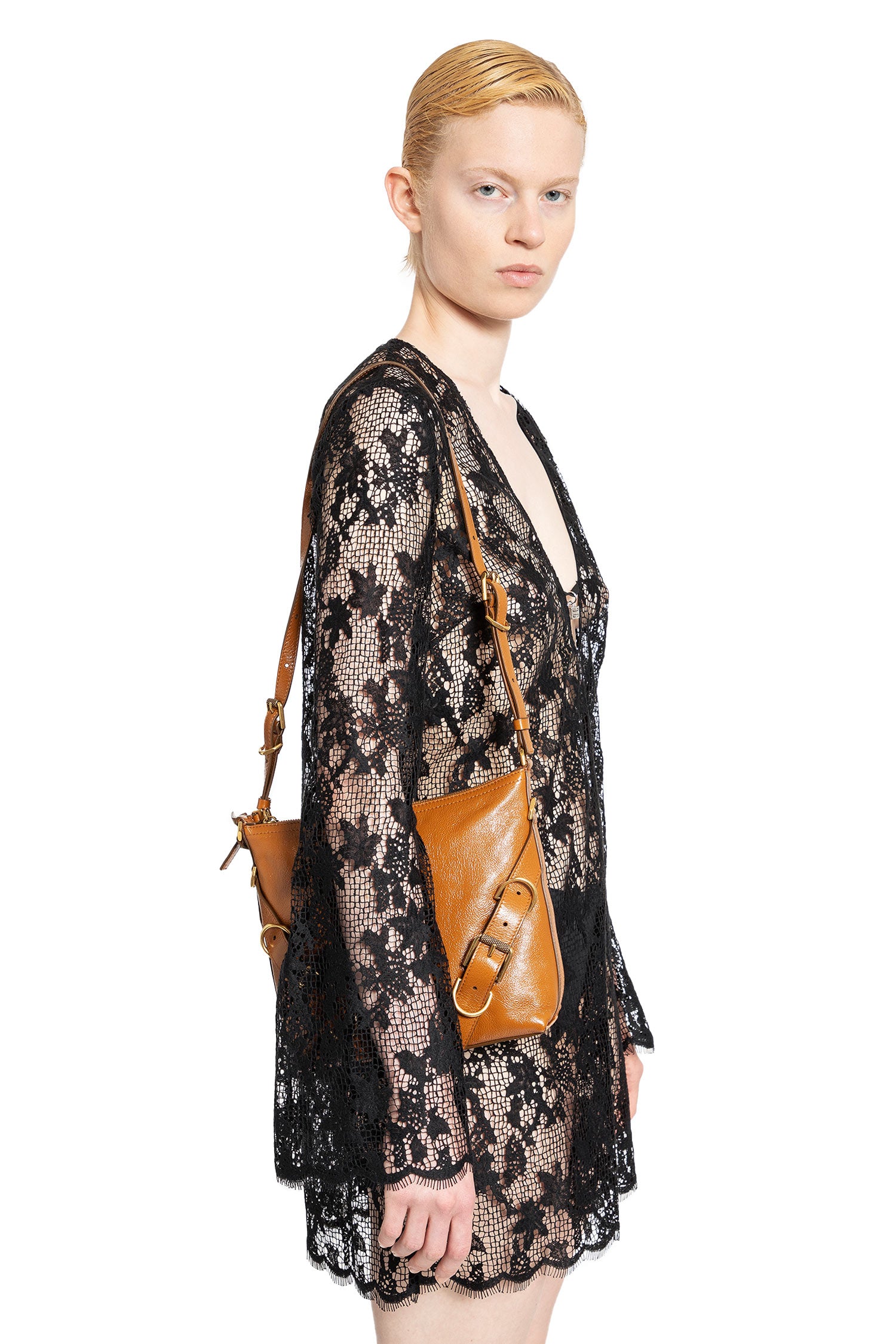 GIVENCHY WOMAN BROWN CROSSBODY BAGS