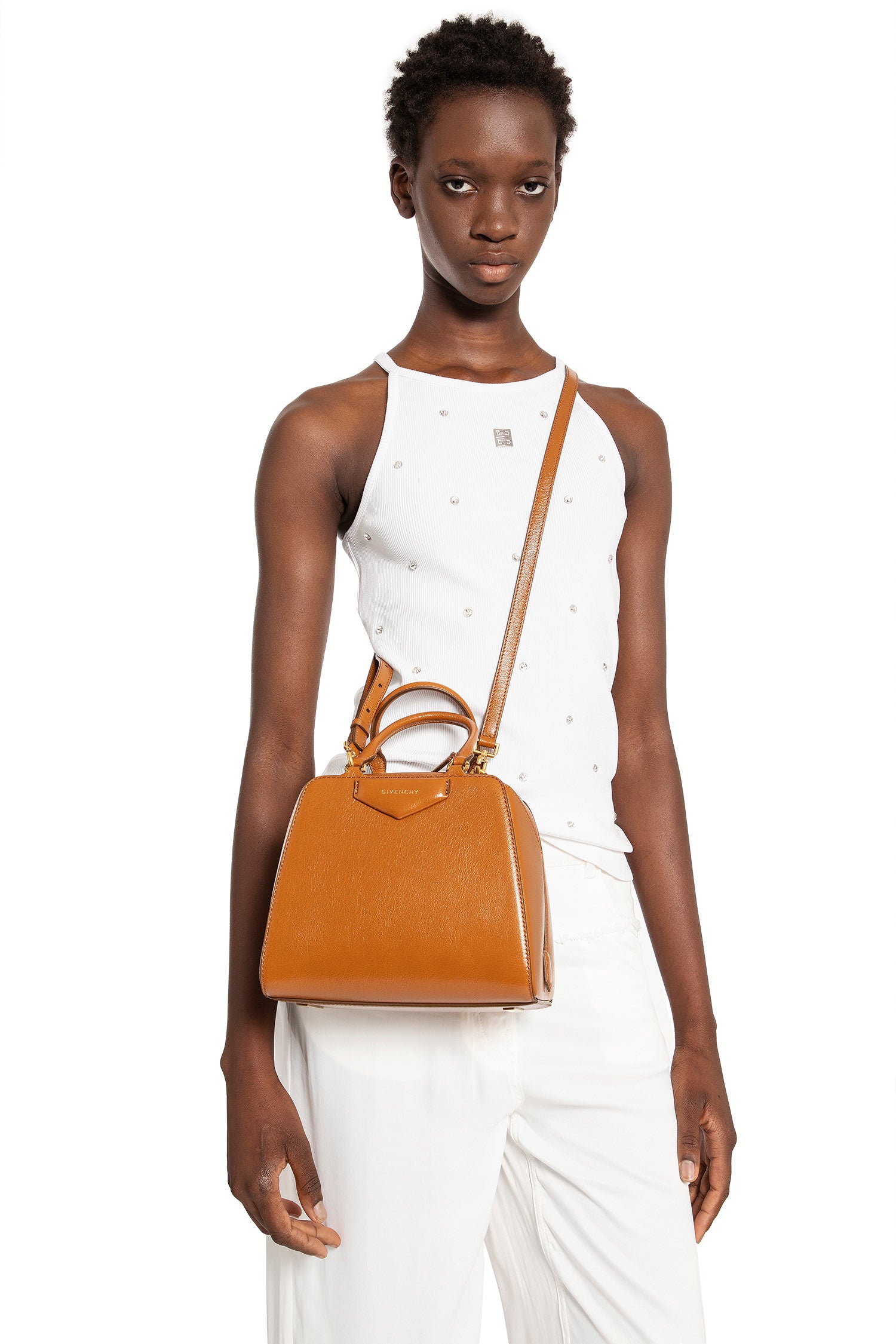 GIVENCHY WOMAN BROWN TOP HANDLE BAGS
