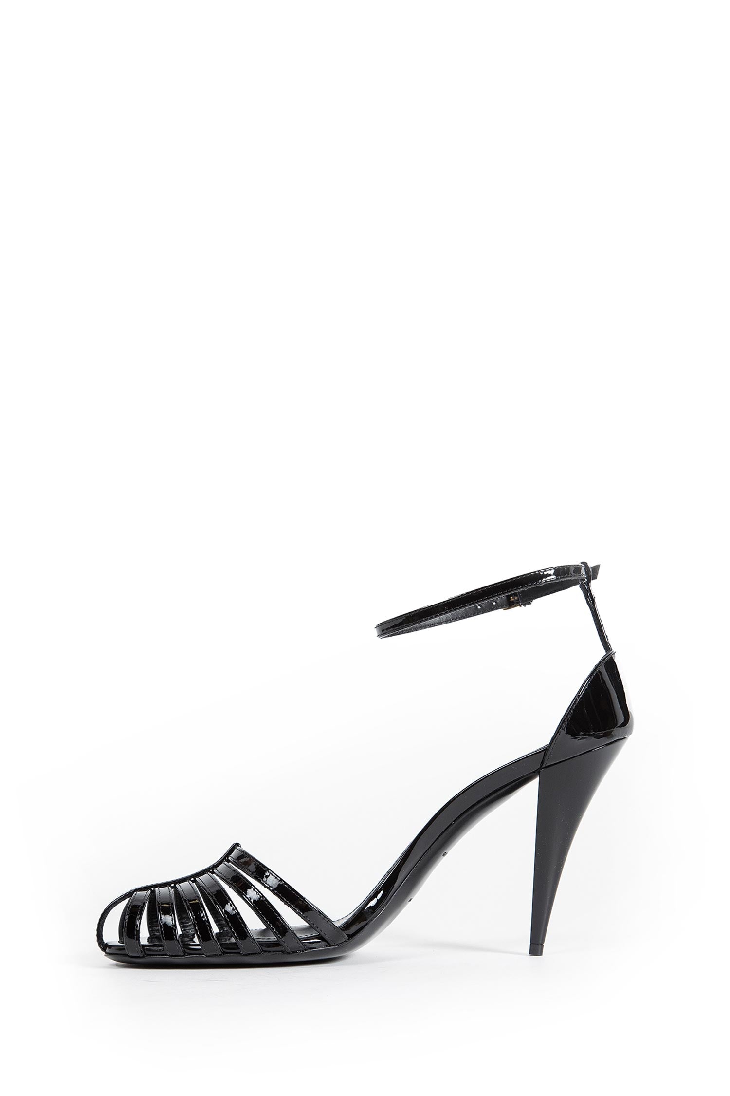 Cage Sandals in Patent Leather