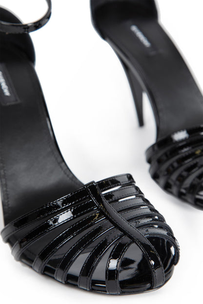 Cage Sandals in Patent Leather
