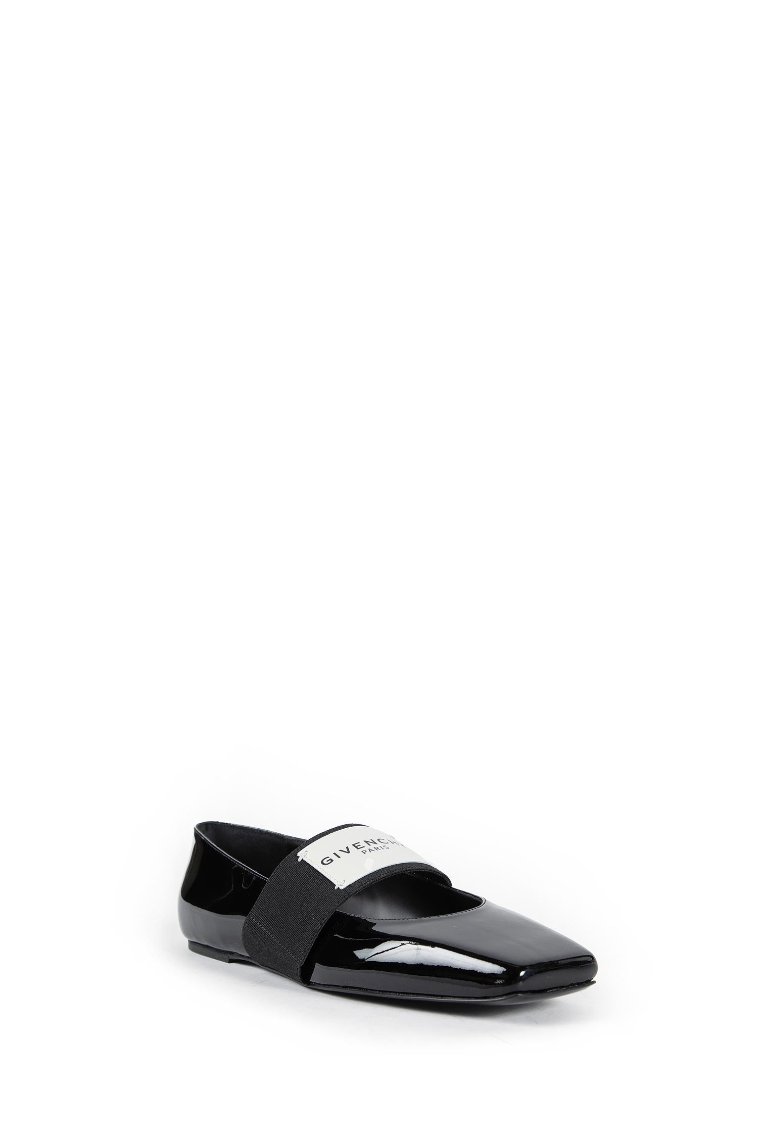 Sliced Square ballerinas in patent leather