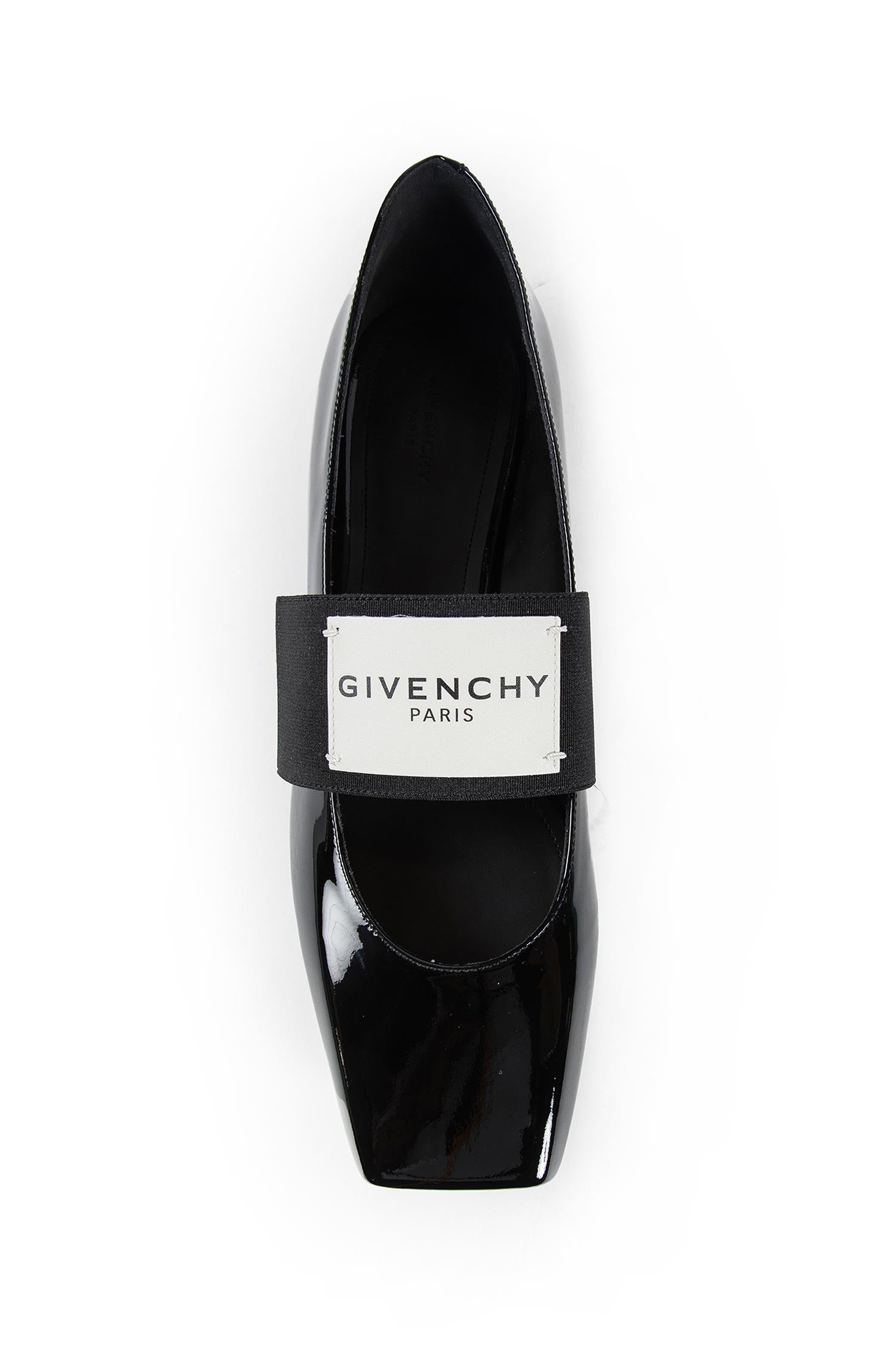 Sliced Square ballerinas in patent leather