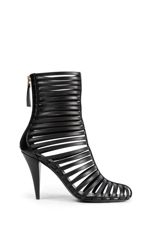Cage Leather Ankle Boots