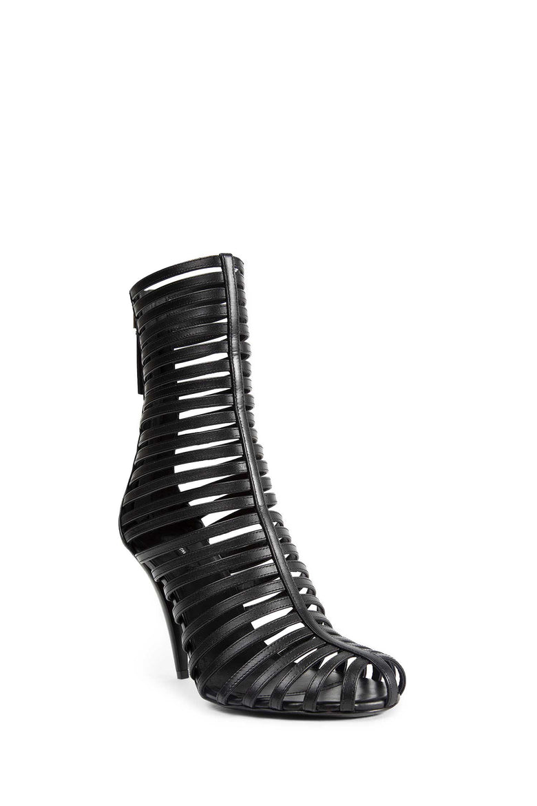 Cage Leather Ankle Boots