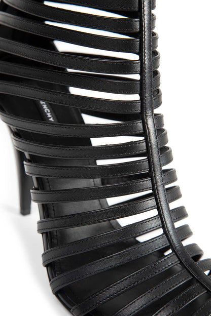 Cage Leather Ankle Boots