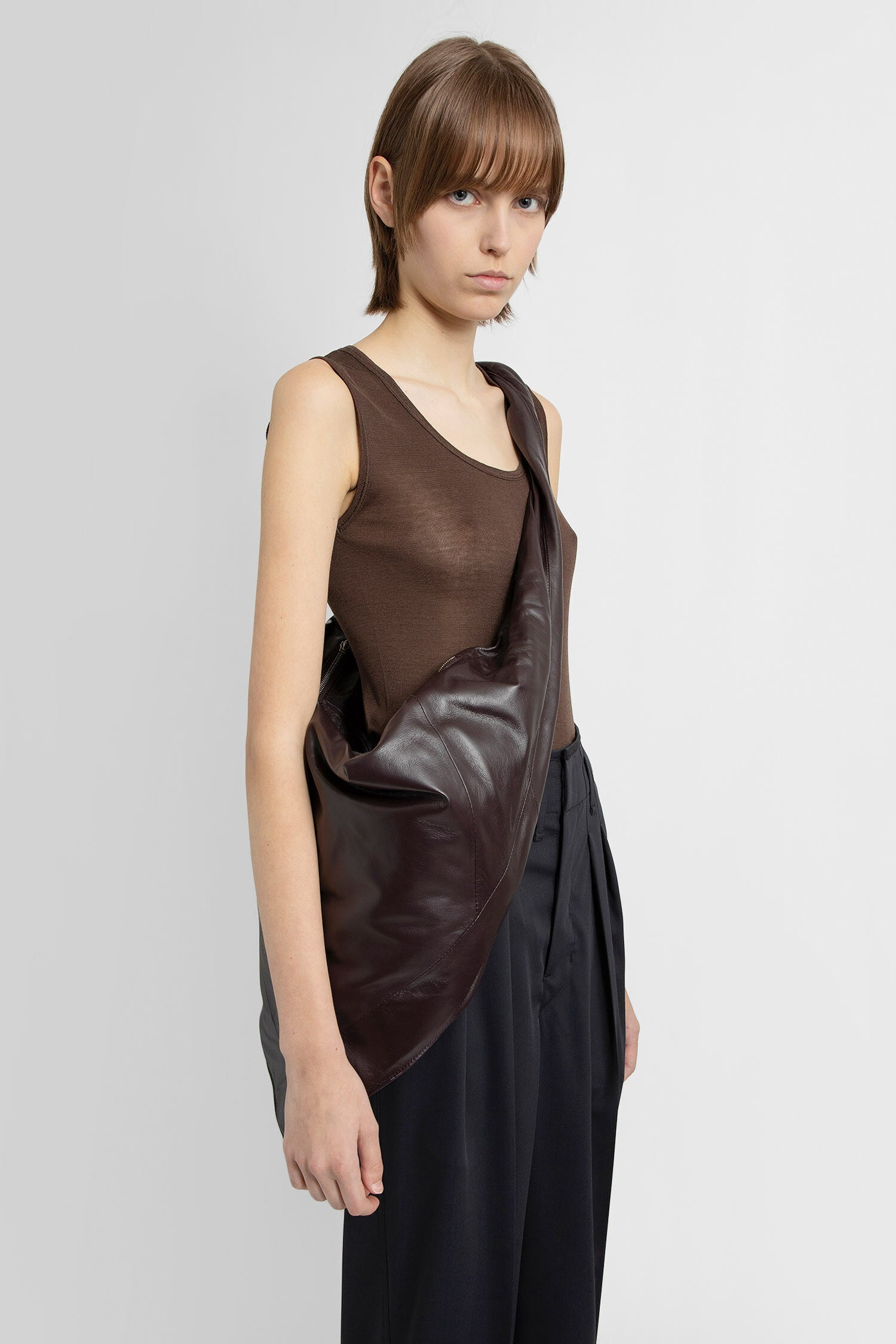 LEMAIRE UNISEX BROWN SHOULDER BAGS