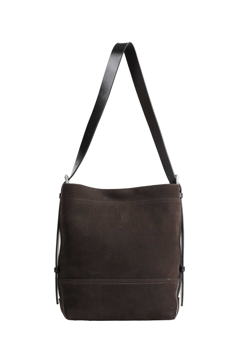 LEMAIRE Small Belted Tote in Alpaca Nubuck man