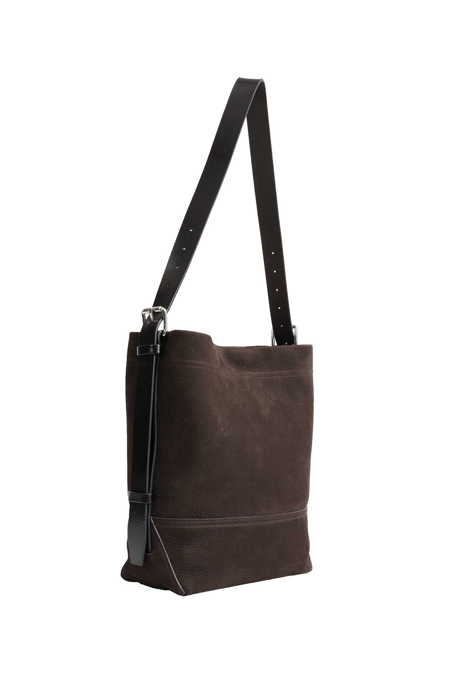 Small Belted Tote in Alpaca Nubuck