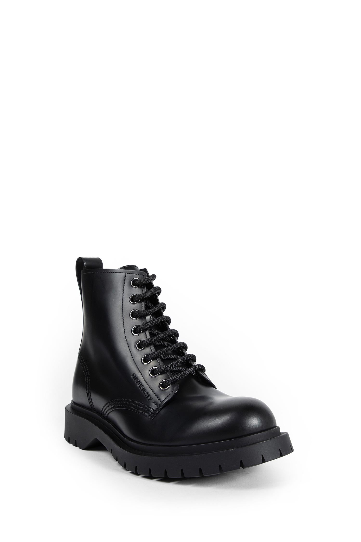 Leather Lace-Up Boots