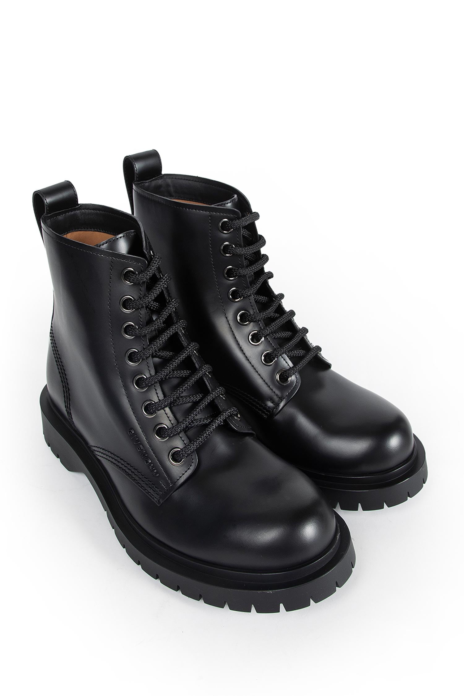 Leather Lace-Up Boots