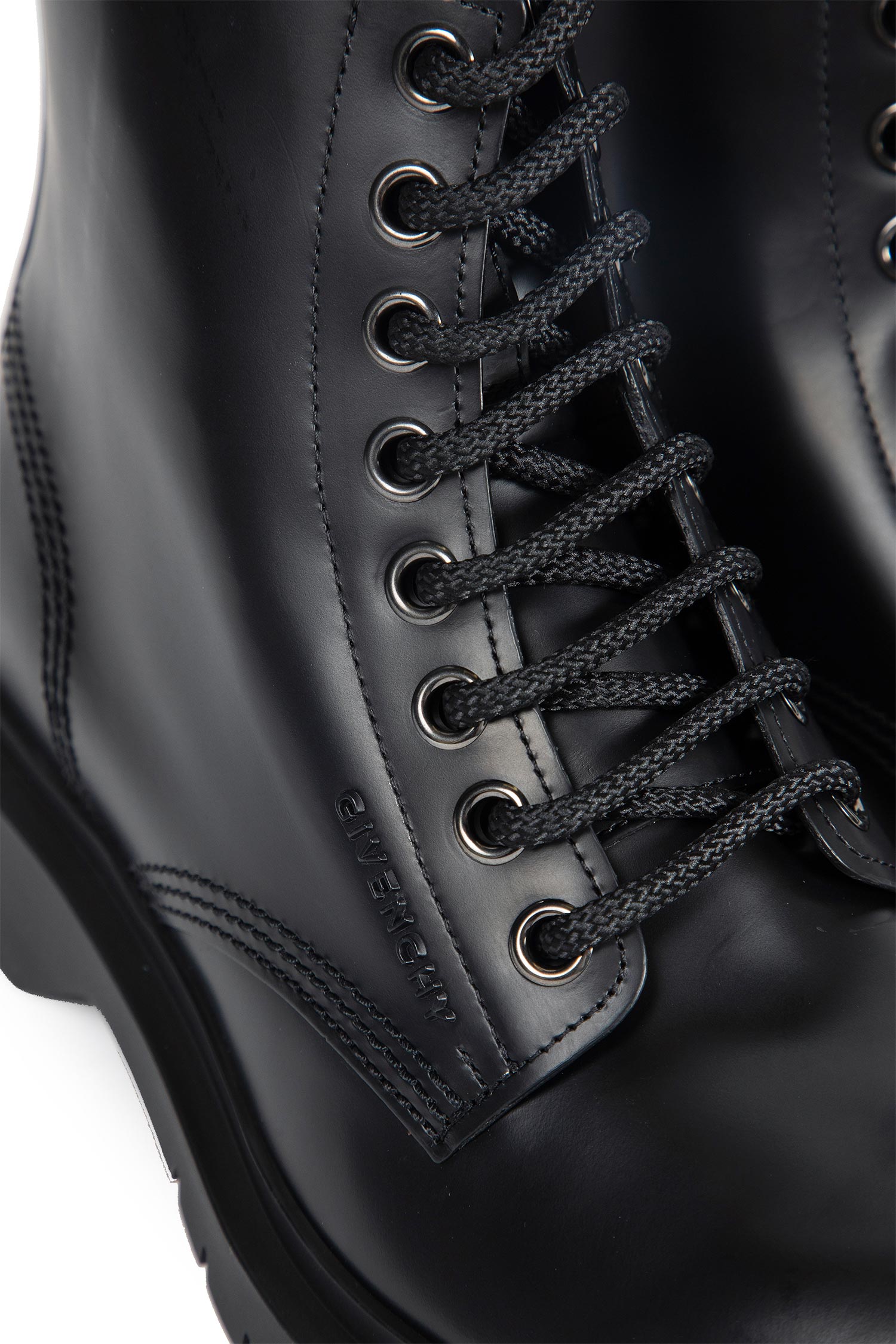 Leather Lace-Up Boots