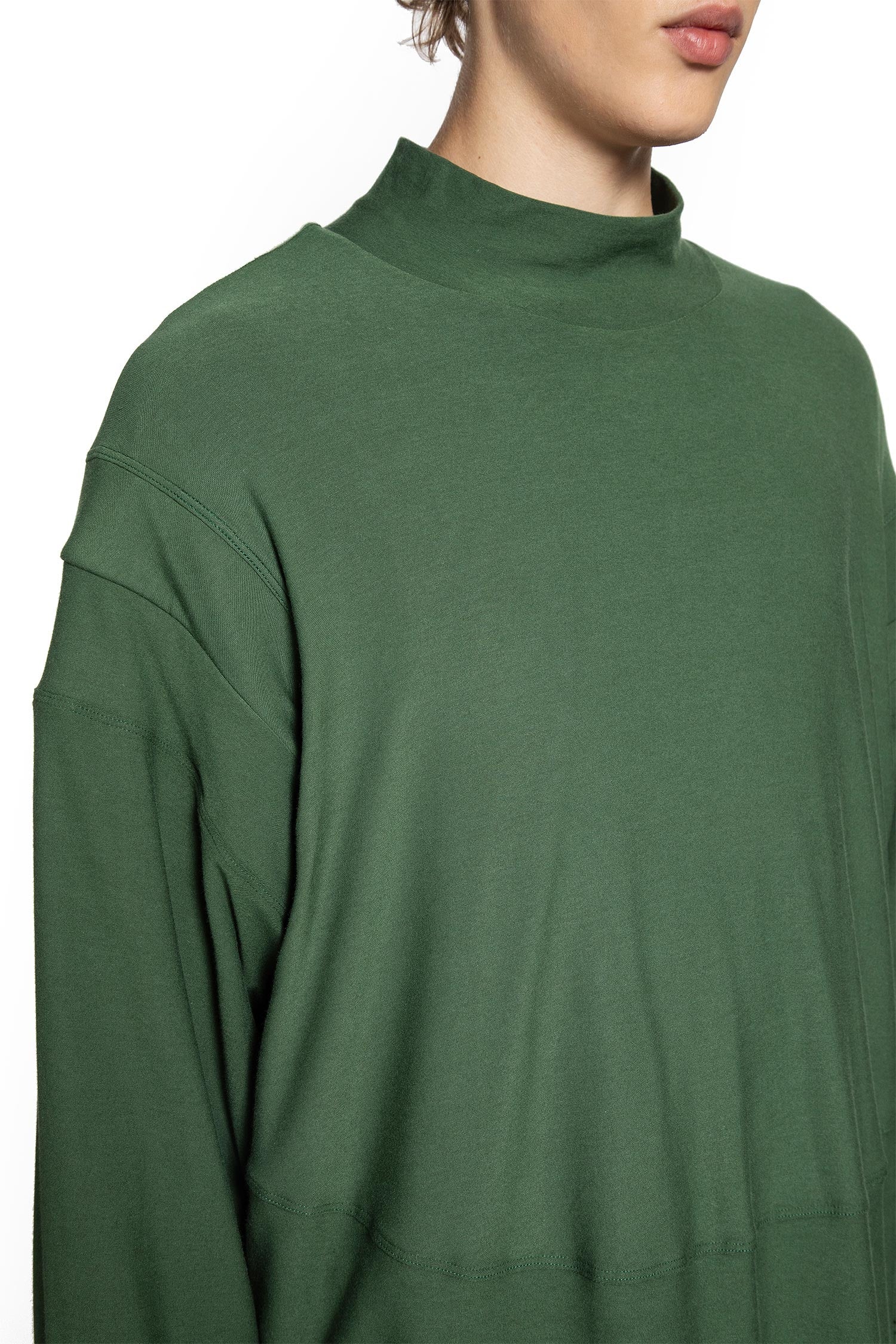 Padded Shoulder Long Sleeve Top