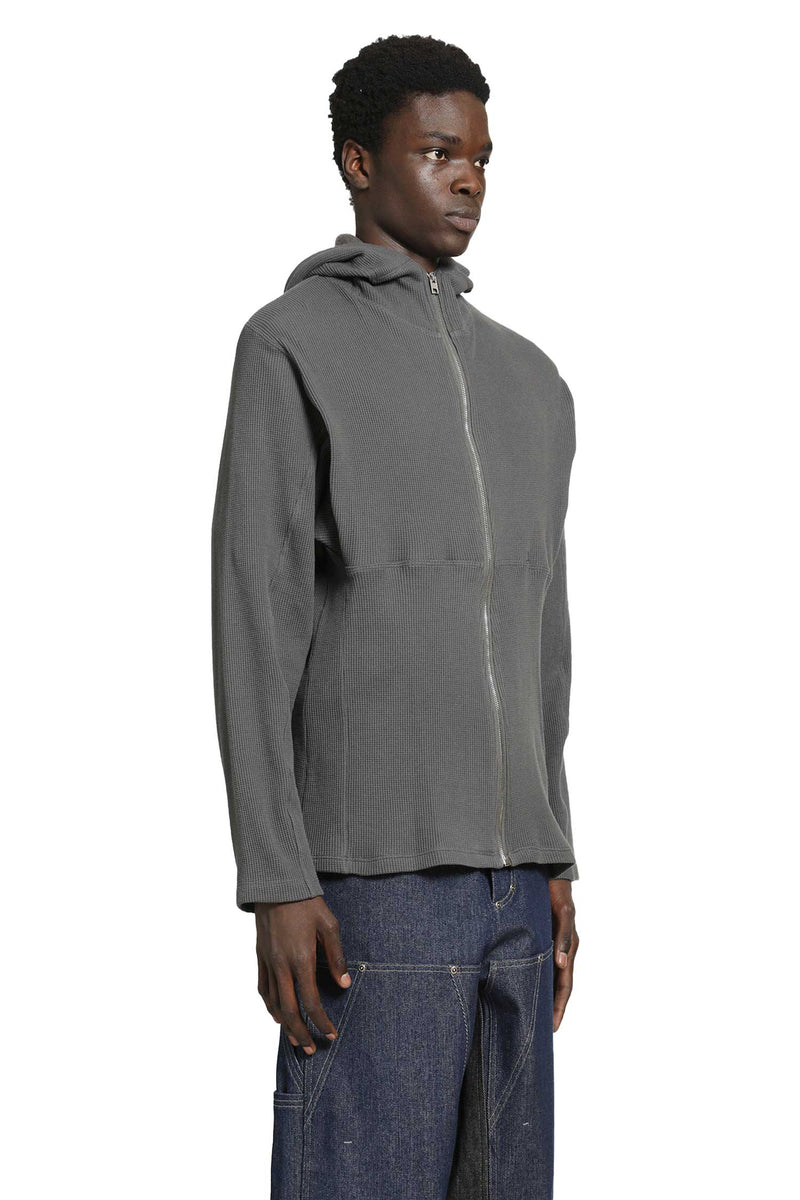 BRYAN JIMENEZ Thermal Zip-Up Hoodie man