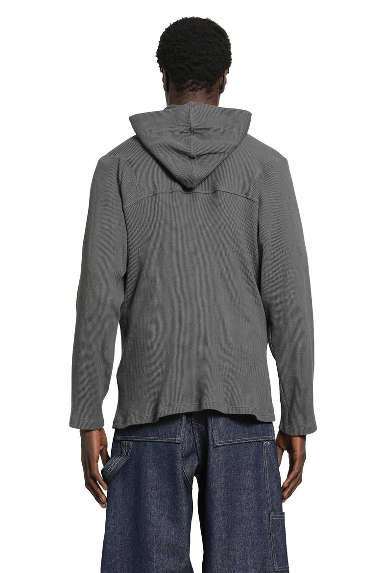 BRYAN JIMENEZ Thermal Zip-Up Hoodie man
